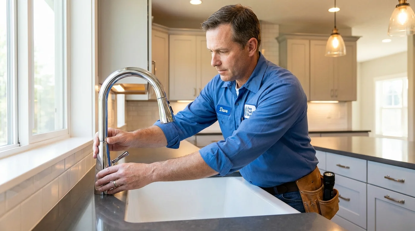 Kitchen faucet installation by Johns Plumbing LLC in Cloverport