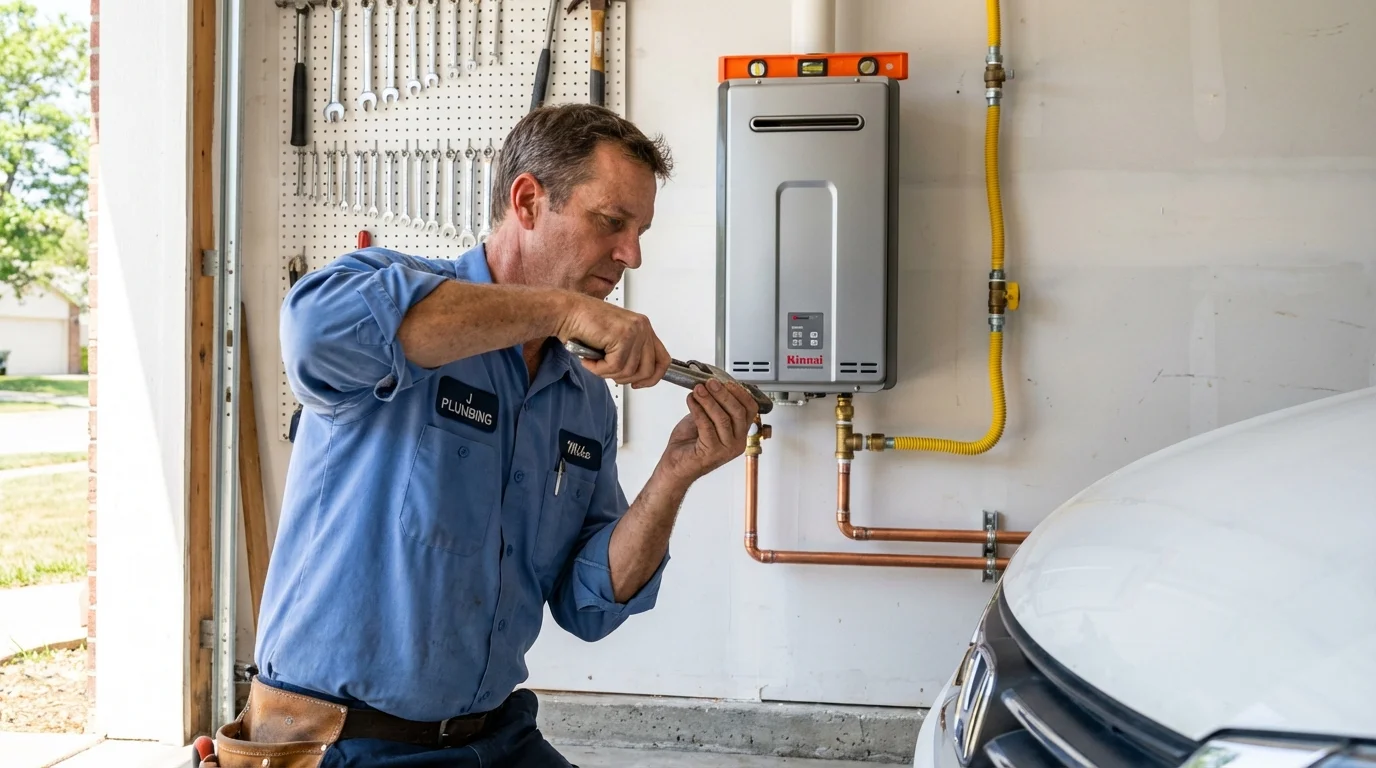 Tankless water heater installation by a Johns Plumbing LLC plumber in Cloverport